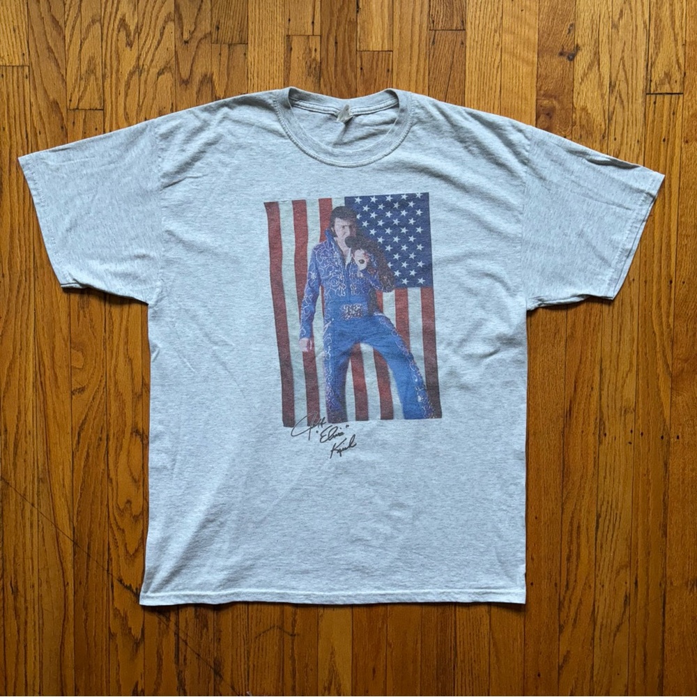 Vintage Elvis Presley American Flag Still Taking Care Of Business T-Shirt